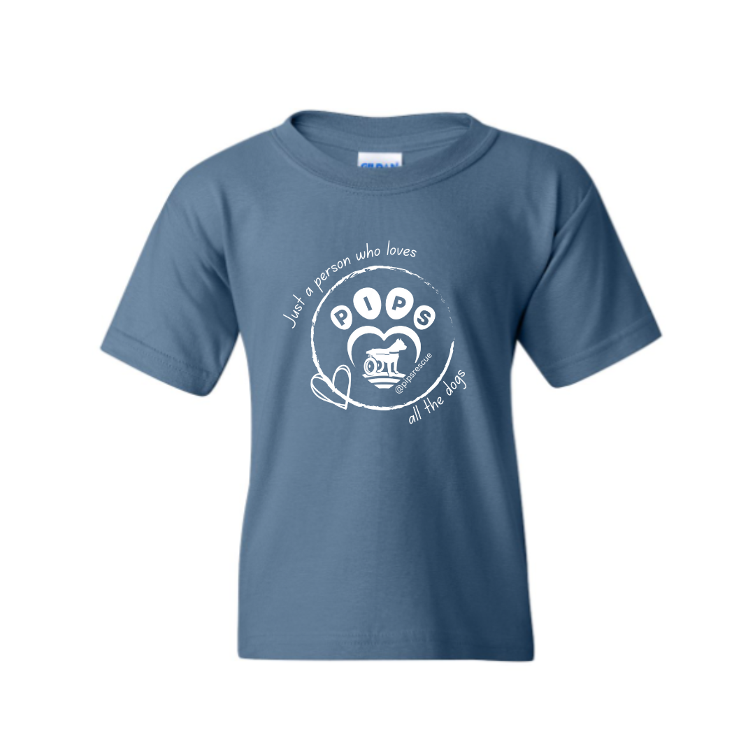 PIPs - "Just a Person Who Loves All the Dogs" Youth Tee