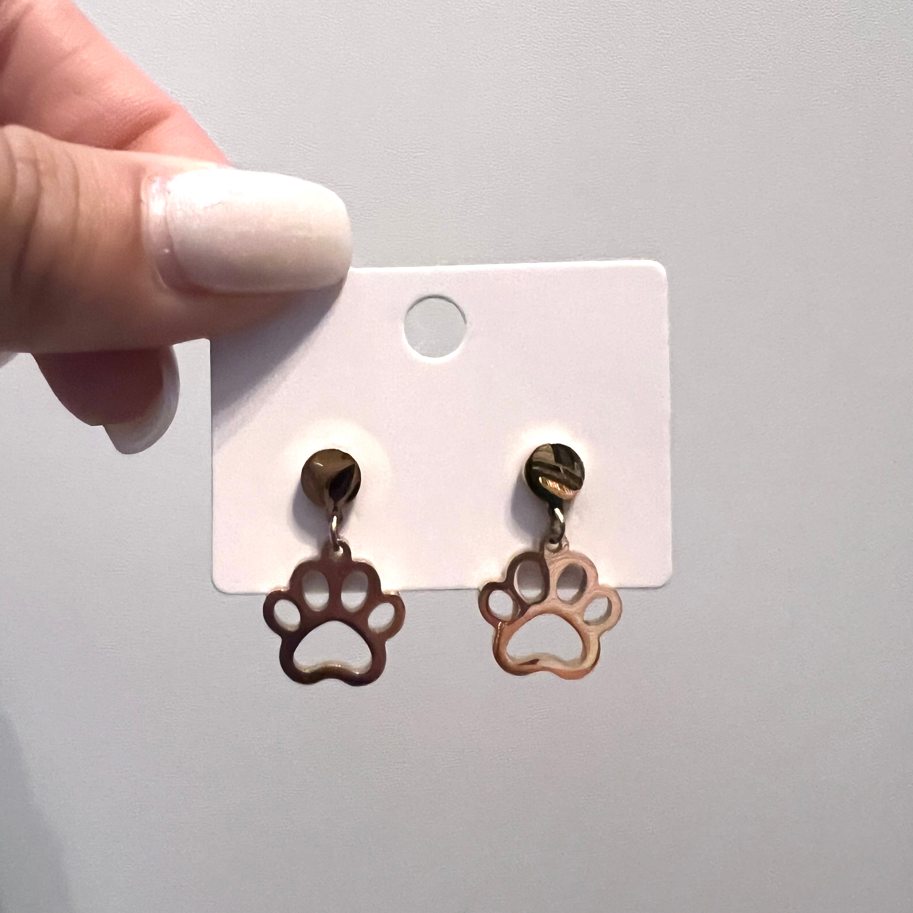 Earrings Dangle Paw Print The Dog Mom s Closet