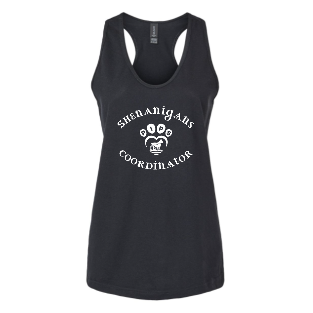 PIPs - "Shenanigans Coordinator" Women's Racerback Tank